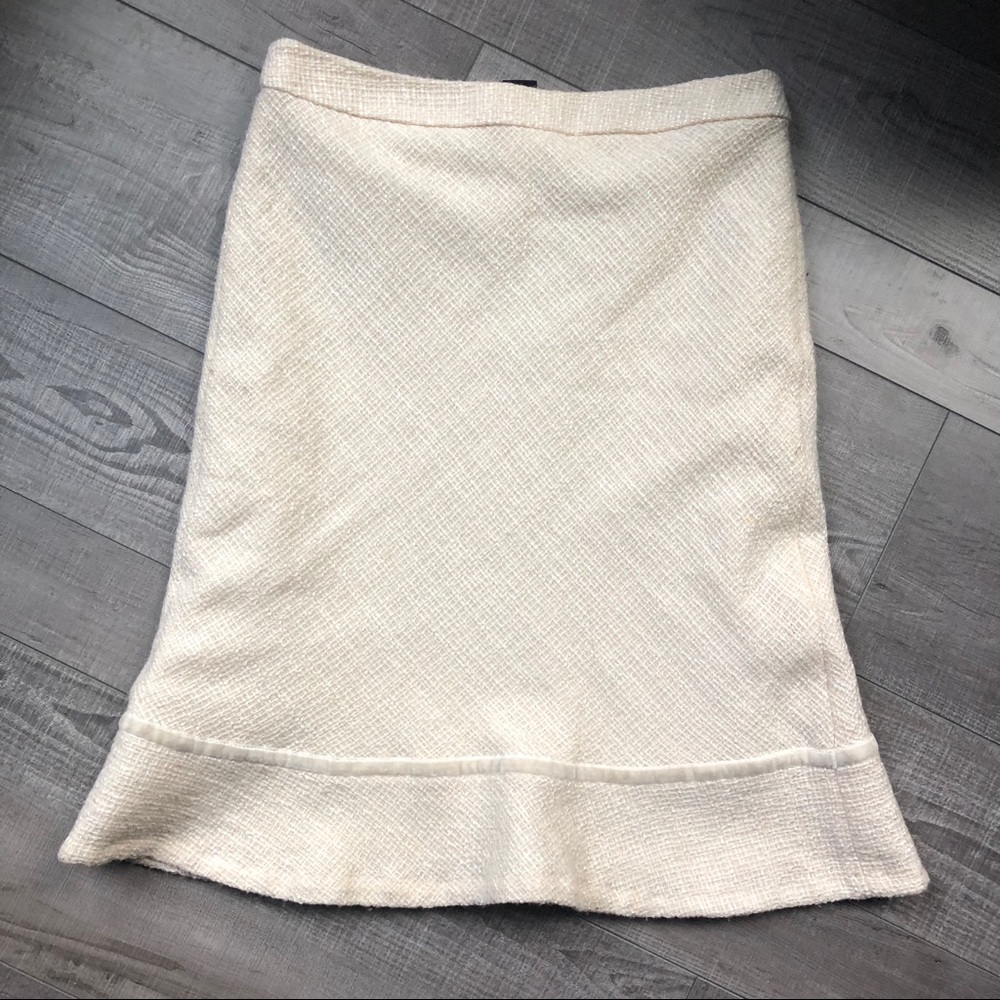 Gap White Wool Flare Skirt Size 2